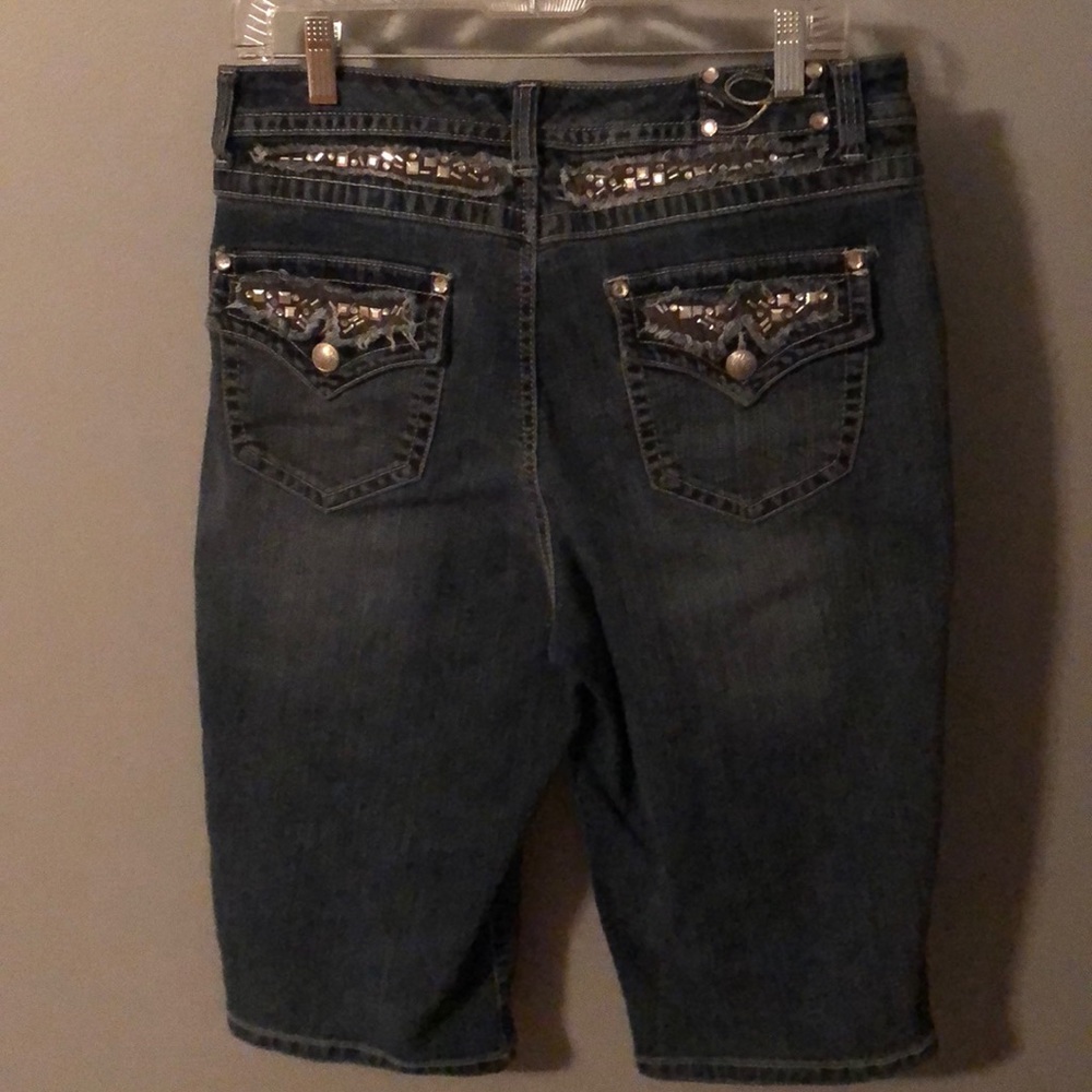 Denim embellished clam diggers - Picture 3 of 4